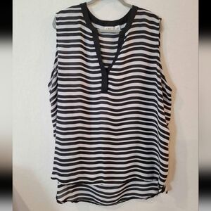 Cato Semi-sheer Plus Top - 26/28W